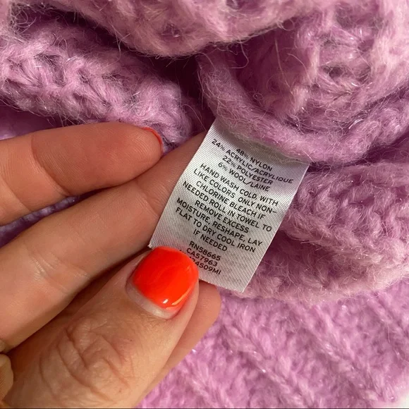 Chelsea 28 Tulip Purple Open Knit Sweater - Picture 6 of 8